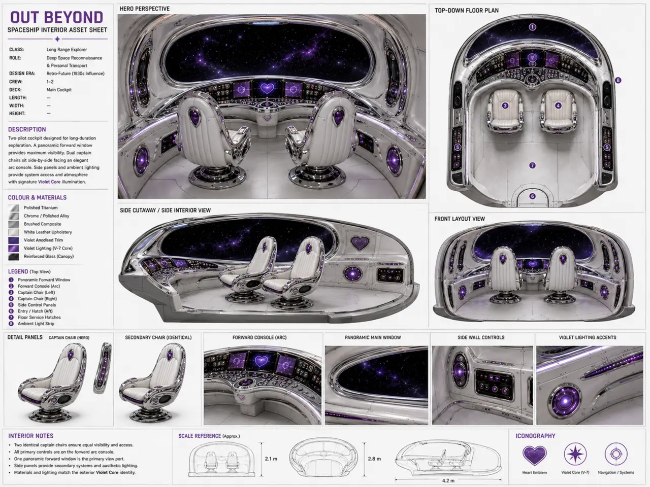 Out Beyond cockpit interior asset sheet