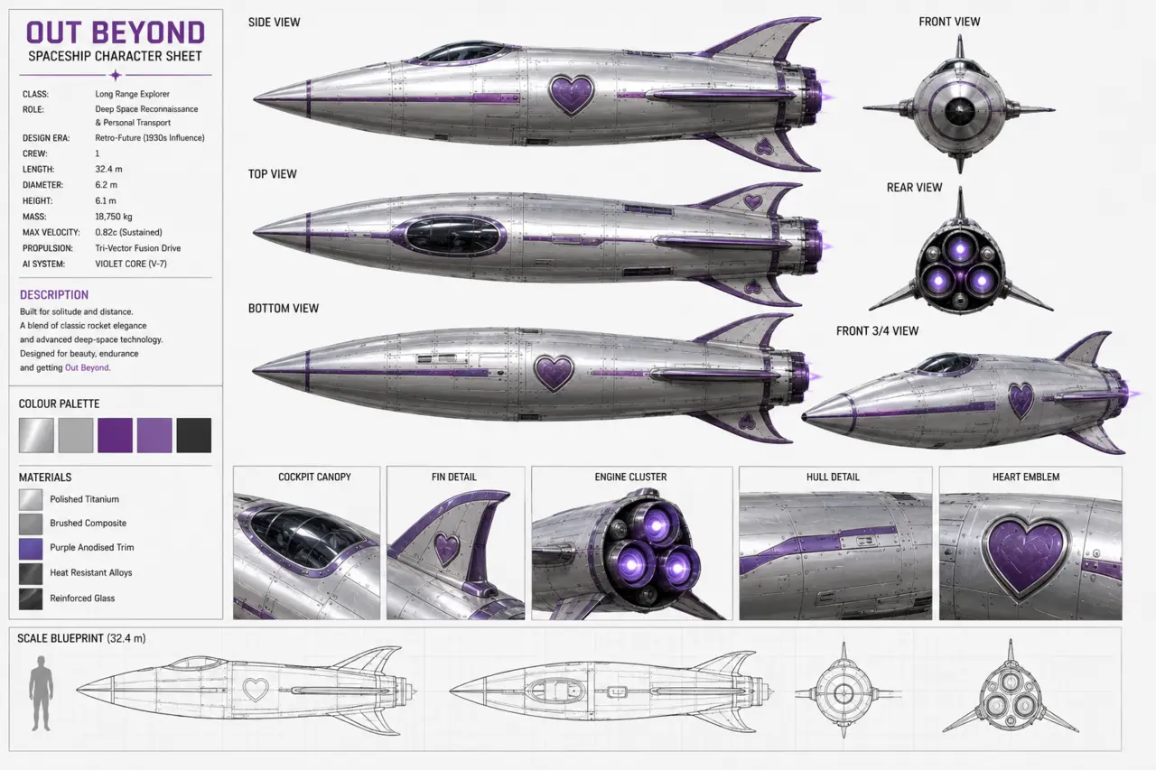 Out Beyond spaceship character sheet